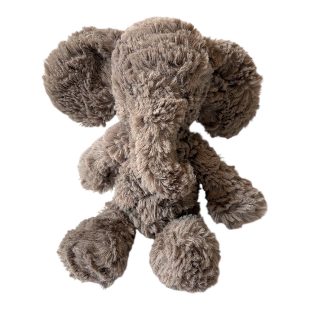 Jellycat Gray Mumble Squiggles Elephant Plush 9" Stuffed Animal Toy Retired Rare